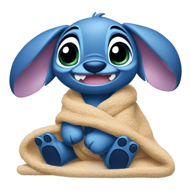 Stitch avec un doudou sticker