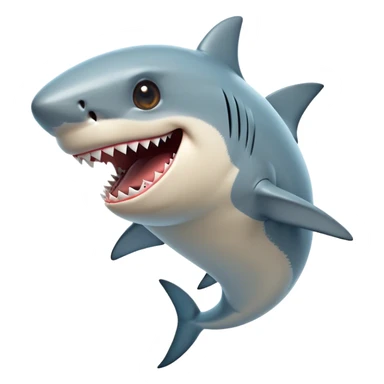 Cinematic Comical Shark Portrait Emoji, Head tilted dramatically with an exaggeratedly amused expression, featuring a striking, glossy streamlined body with bold accents and wide, expressive eyes filled with playful disbelief, Simplified yet hilariously expressive features, highly detailed, glowing with a slightly sassy glow, high shine, dramatic yet playful, stylized with an air of cheeky marine mischief, bright and endearing, soft glowing outline, capturing the essence of a spirited and over‐the‐top shark, so meme‐worthy it feels like it could snap its jaws into internet fame instantly! sticker