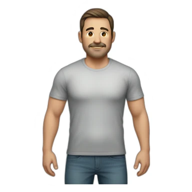 Men, cuerpo entero, Apple, 40 years old, 120 kilos, 1.90 m hight sticker