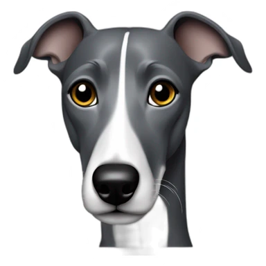 skinny dark grey whippet sticker