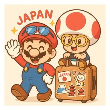 sticker conmemorating landing in japan sticker