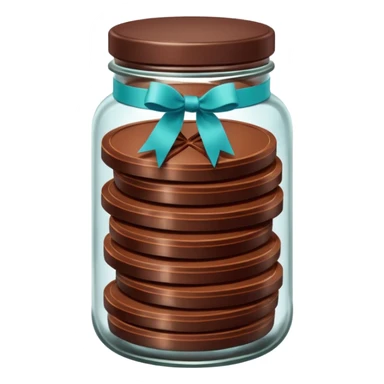 chocolate sliced Retro Ribbon Jar sticker