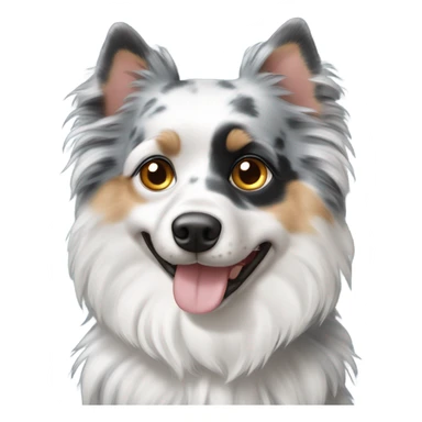 Blue Merle spitz nain with a One blue eye and One brown eyes  sticker
