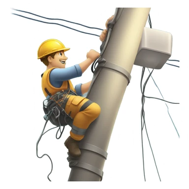Lineman on pole sticker