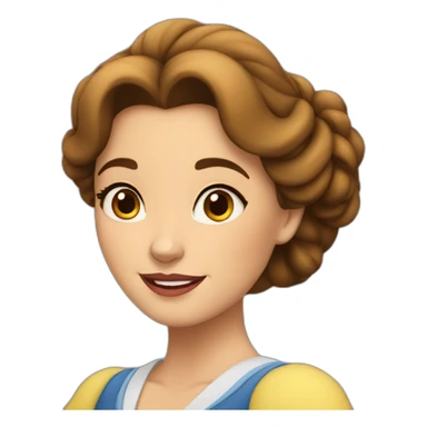 disney belle as a teacher sticker