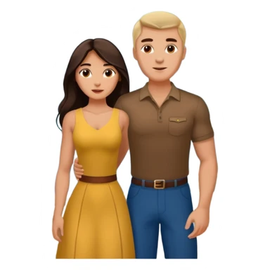 Couple traveling in Montenegro russian man and elegant  Latina girl delicate flowers and mountains in the background  sticker