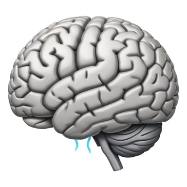 A **human brain** with a protector energy of negative thoughts radiating loving thoughts while it rewires itself sticker