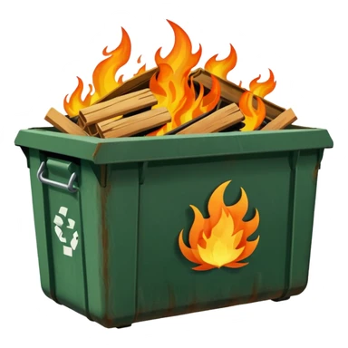 Dumpster fire sticker