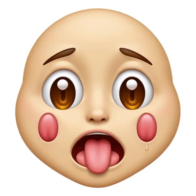 Crying face with tongue out sticker