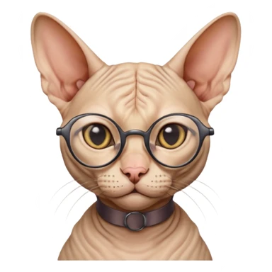 sfenks cat with glasses  sticker