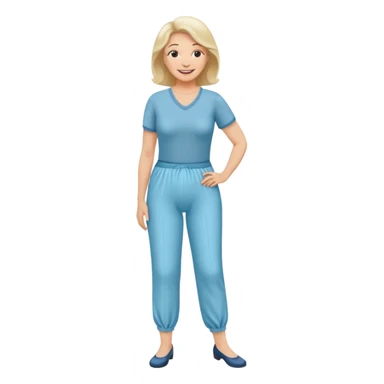 a Woman, mid 50, wearing incontinence pants sticker
