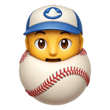 Cinematic Realistic Baseball Pop Culture Emoji, showcasing an action-packed scene of America's favorite pastime rendered with lifelike textures and energetic, nostalgic lighting. sticker