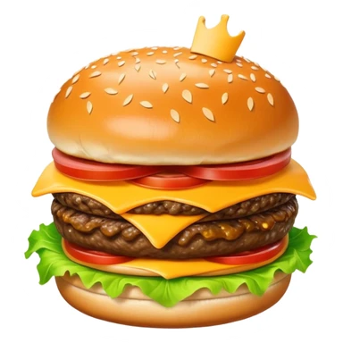 Hamburger eating a big big big guy sticker