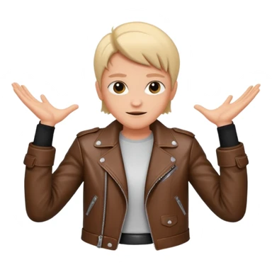 cool person shrug pose sticker