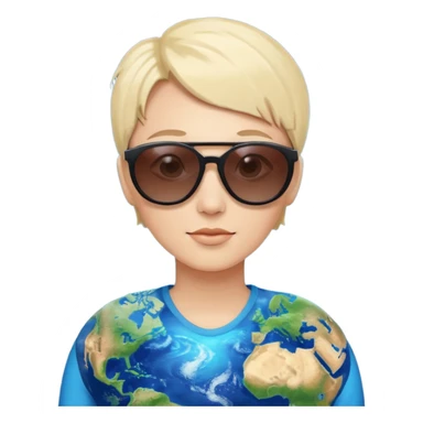 Hqz un emoji mezclando estos 😎🌍 sticker
