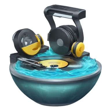 ocean feature using disk jockey sticker