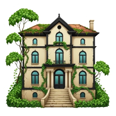 villa with abondend 1 apartment sticker
