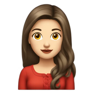 Brunette-girl-long-hair-chubby-cheeks-old-money-fashion-style-red sticker