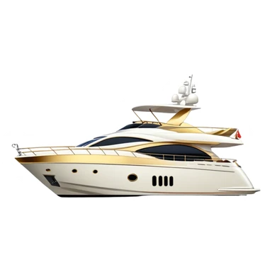 Luxury Yacht - Azimut 72 (Model Year: 2020) (Iconic colour: White with gold trim) sticker