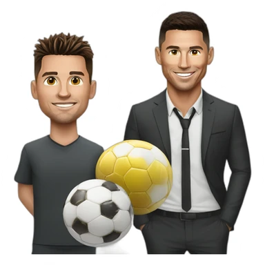 ronaldo wiht messi sticker