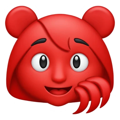 the club emoji but black and red sticker