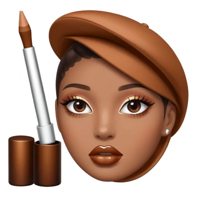 tri colored brown and white fenty beauty lip gloss sticker