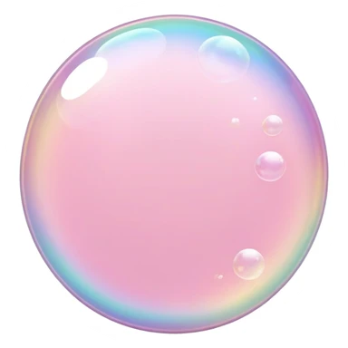 Pastel pink soap bubbles sticker