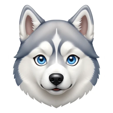 Realistic husky sticker
