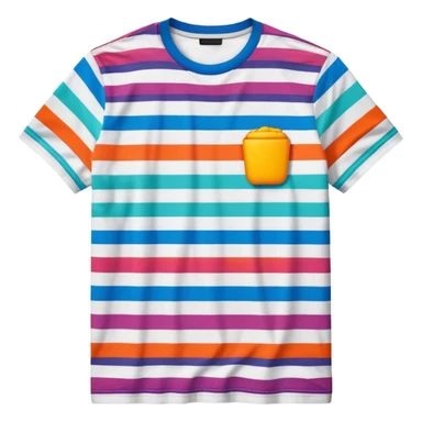 colorful striped graphic tee shirt sticker
