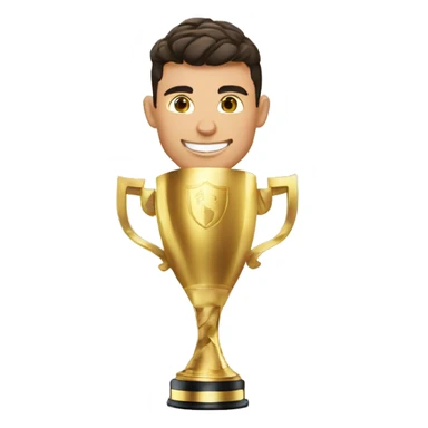 Cristiano Ronaldo con la copa del mundo sticker