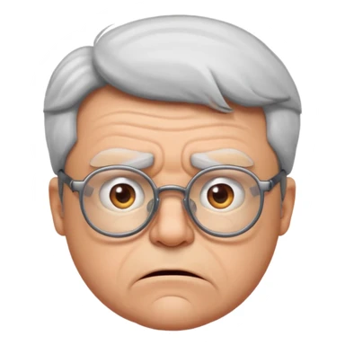 grumpy man being amazed by everything sticker