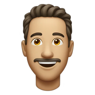 a man with the tip of his tongue but a firm mouth sticker