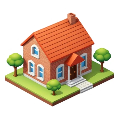 little brick house isometric sticker
