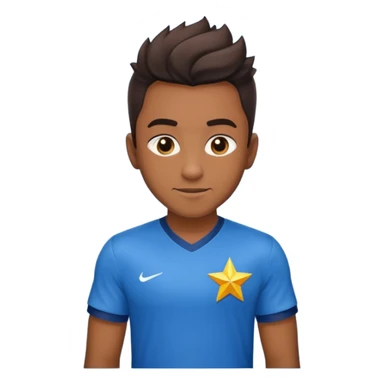 Raposa vestindo uma camisa azul com a constelação 5 estrelas na camisa sticker