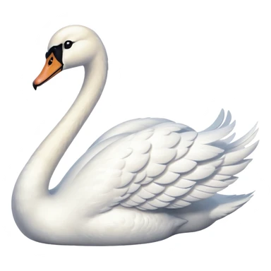 Elegant white swan  sticker