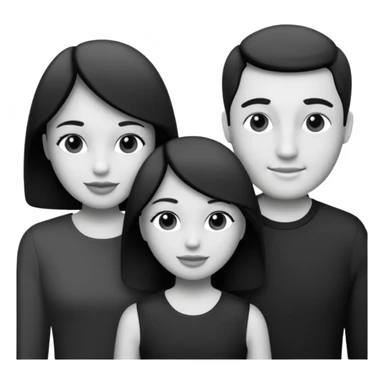Family Triptych B&W sticker