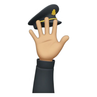 A man salutes with his hand like a soldier sol sticker