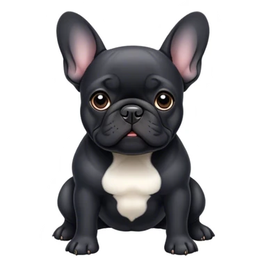 black frenchie sticker