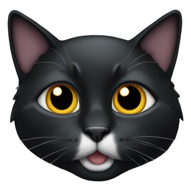 Black cat with lop-eared sticker