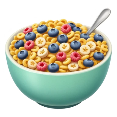an aesthetic bowl of pastel cereals sticker