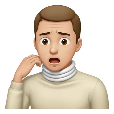 Guy chocking his own neck sticker