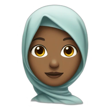 A girl with butterfly hijab sticker