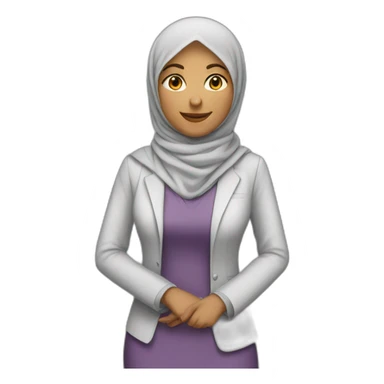 teacher wearing a hijab always busy with meeting sticker