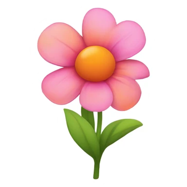 Flower pink and orange of summer  sticker