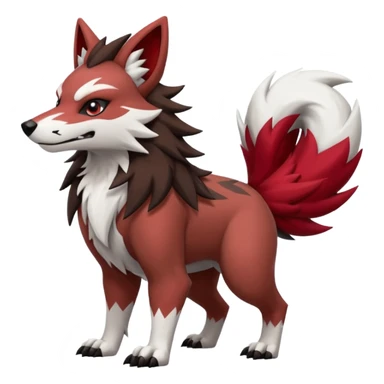 Lycanroc-Zigzagoon-Zangoose-Obstagoon-fusion sticker