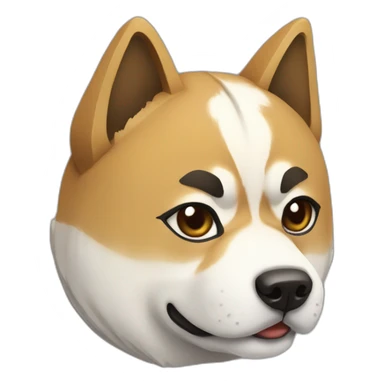 akita-inu samurai sticker