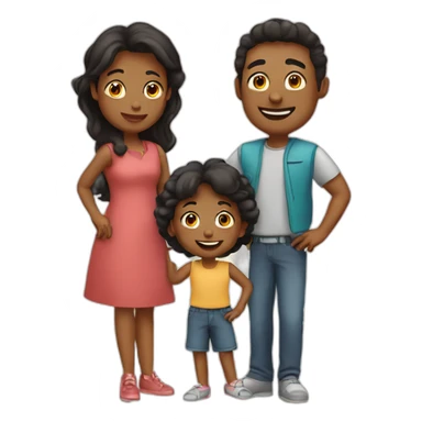 a family of 4 sticker