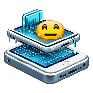 platform with digital glitch effect, corrupted data sticker