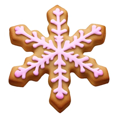 pink snowflake cookie  sticker