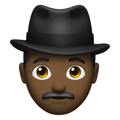 black james bond with beard sticker